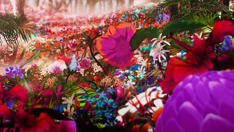 Hell’s Paradise: Jigokuraku, 4K, Anime, Flowers, Field Wallpaper