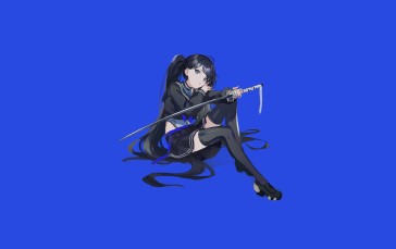 Blue, Katana, Sword, Anime Wallpaper