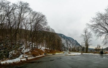USA, Road, Mountains, Hills, Winter Wallpaper
