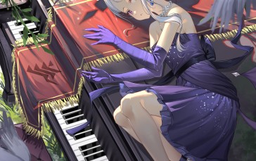 Anime, Anime Girls, Portrait Display, Piano Wallpaper