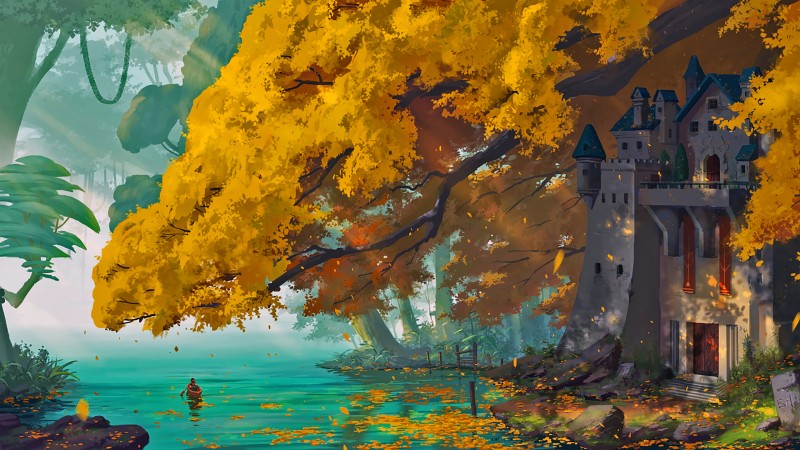 Castle, Fantasy Castle, Digital Art Wallpaper