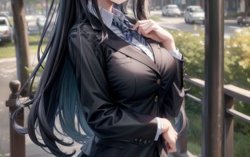 AI Art, Anime, Anime Girls, Original Characters, Long Hair Wallpaper