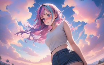 AI Art, Anime Girls, Abstract, Stable Diffusion Wallpaper