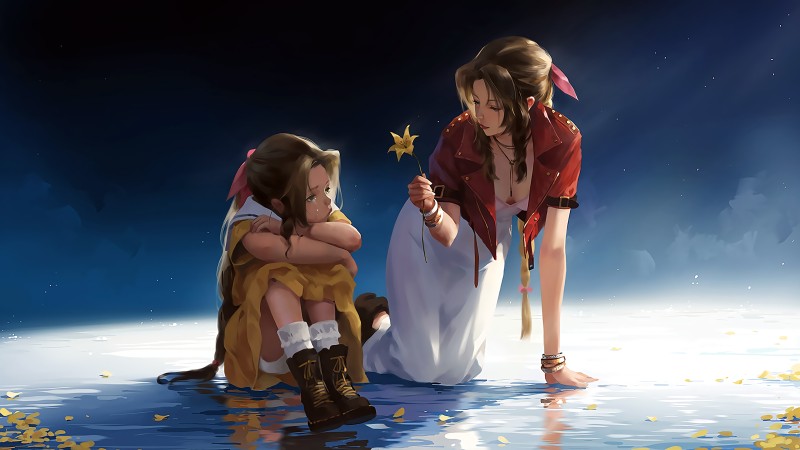 Final Fantasy VII, Aerith Gainsborough, Water, Teardrop Wallpaper