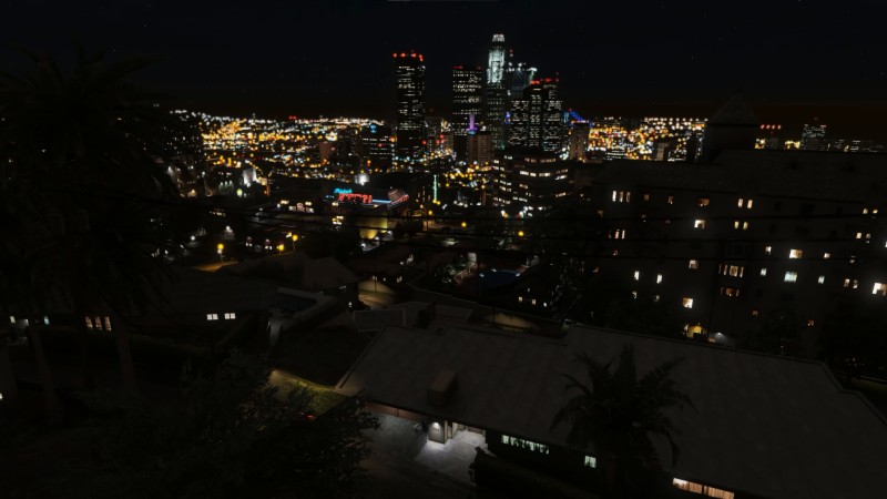 Grand Theft Auto V, Night, City, City Lights, Apartments Wallpaper