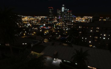 Grand Theft Auto V, Night, City, City Lights, Apartments Wallpaper
