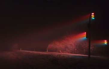 Traffic Lights, Night, Lucas Zimmermann, Street Light Wallpaper