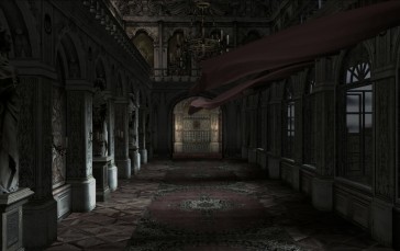 Interior, Castle, Resident Evil, Window, Night Wallpaper