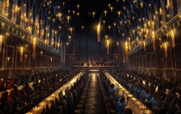 Harry Potter, Hogwarts, Interior, Castle, Candles Wallpaper