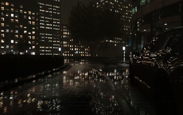 Grand Theft Auto V, Night, Rain, Car, City Wallpaper