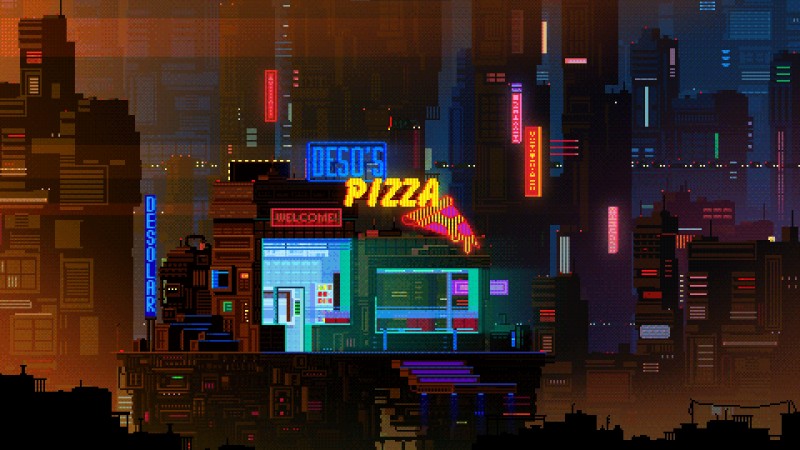 Pixel Art, Science Fiction, Digital Art, Neon Sign Wallpaper