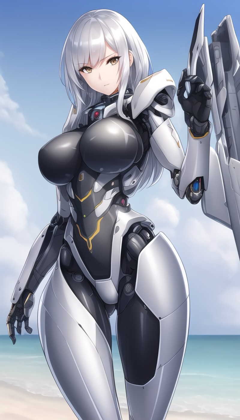 AI Art, Anime, Anime Girls, Original Characters, Cyborg Wallpaper