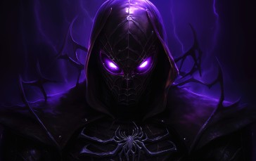 AI Art, Spider-Man (2018), Evil, Purple Wallpaper