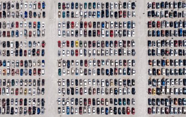 Crashed Cars, Aerial View, Drone Photo, Kelly Wallpaper
