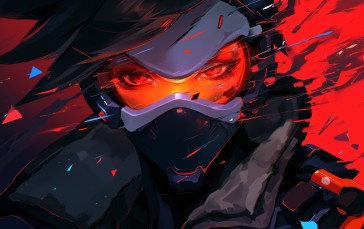 AI Art, Tracer (Overwatch), Overwatch, Glowing Eyes, Video Game Characters Wallpaper