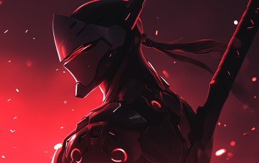 AI Art, Genji (Overwatch), Overwatch, Evil, Fictional, Fictional Character Wallpaper