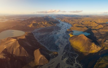 Iceland, Aerial View, Nature, Landscape Wallpaper