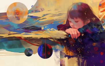 AI Art, Illustration, Children, Abstract Wallpaper